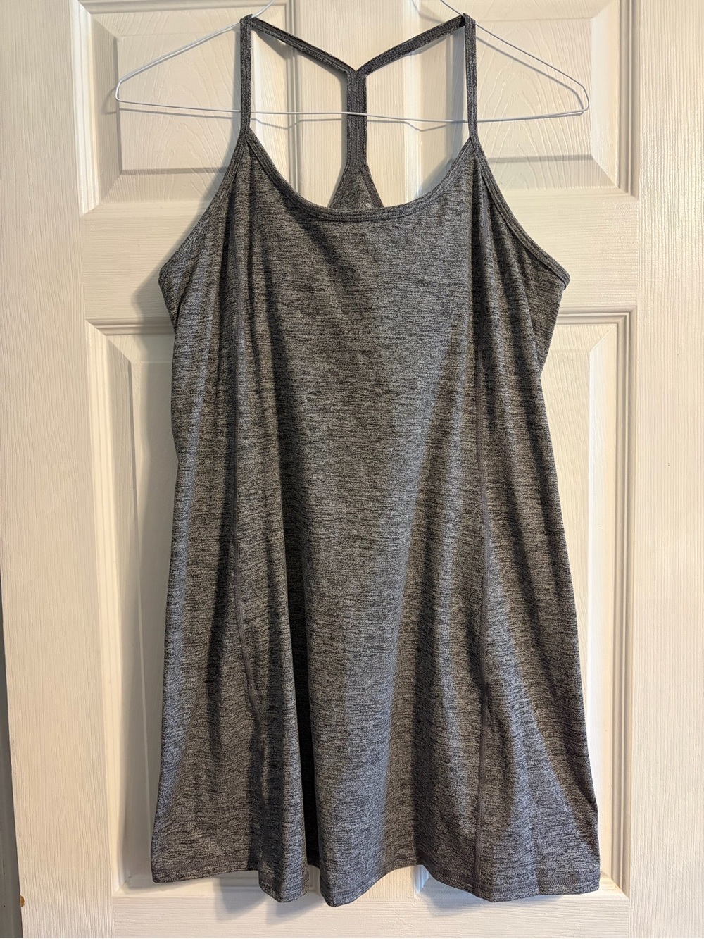 Calvin Klein Performance Exercise Dress Grey Space Dye Strappy Mini Large